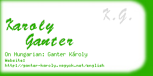 karoly ganter business card