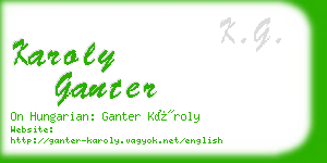 karoly ganter business card